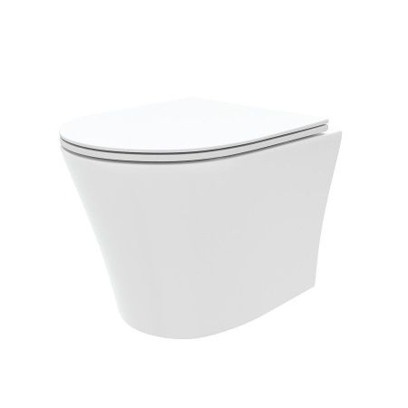 Унитаз подвесной Maretti Elio безободковый с микролифтом, EL10PBM64-844, белый, артикул EL10PBM64-844