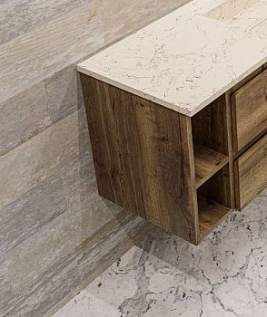 IBX YASMIN, боковой шкаф 20 см, 2 открытые полки, цвет белый глянцевый лак