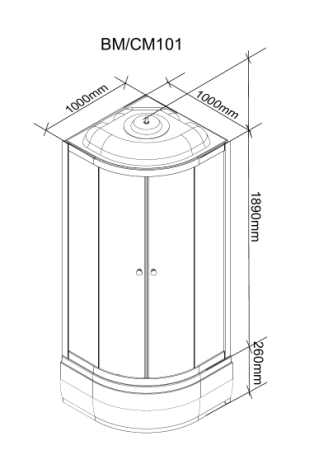 Кабина BM101  душевая PARLY, артикул BM101