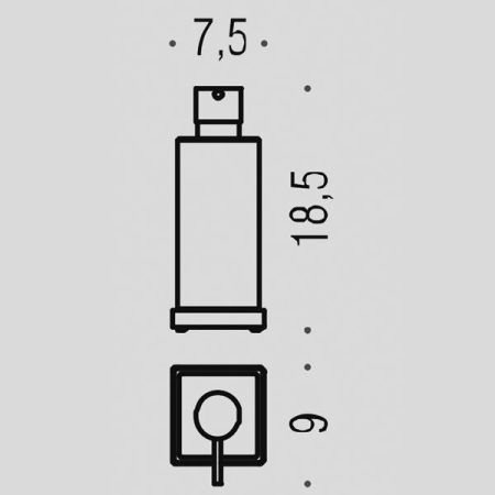 Colombo Look Дозатор для жидкого мыла, настольный, цвет: хром/матовое стекло, артикул B9317.CR-VAN
