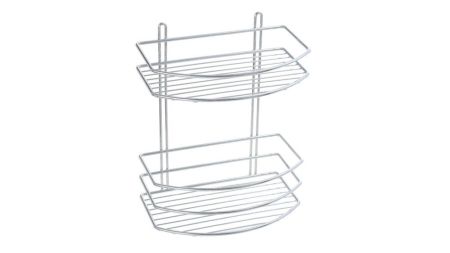 Полка Fixsen овальная двухэтажная цвет серый (FX-720-2), артикул FX-720-2