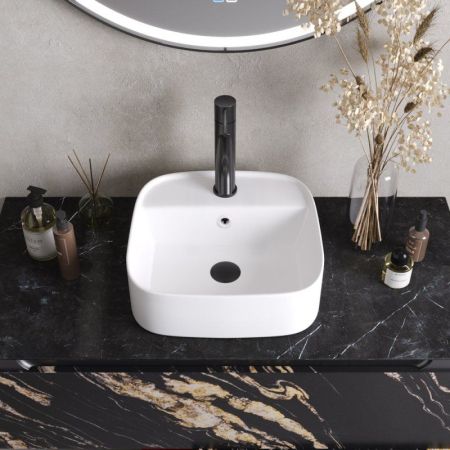 Раковина накладная керамическая, Белая матовая CZR-6615-BO, артикул CZR-6615-BO