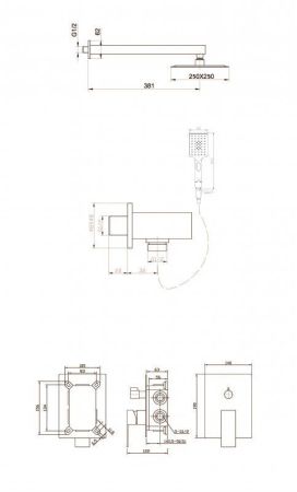 Душевой набор BelBagno ROM-DSET-CRM, артикул ROM-DSET-CRM