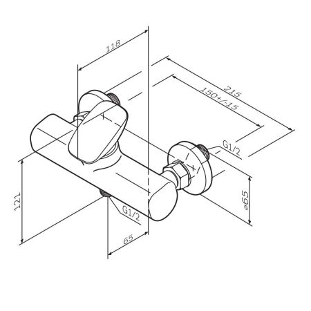 F70A20000 Spirit V2.0  смеситель д/душа, хром, шт, артикул F70A20000