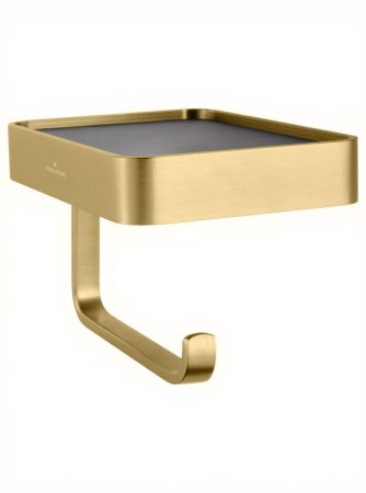 Держатель для туалетной бумаги с полкой WONZON & WOGHAND GRAFFITY, Брашированное золото (WW-9366-BG), артикул WW-9366-BG