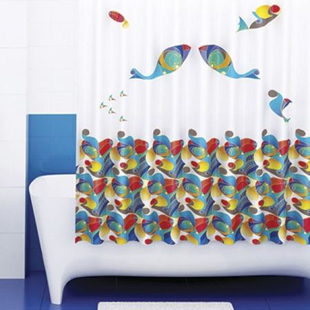 Штора для ванны WasserKRAFT Berkel SC-68101 Море, артикул SC-68101