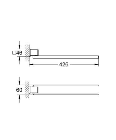 Держатель для полотенца GROHE Allure, хром (40342000), артикул 40342000
