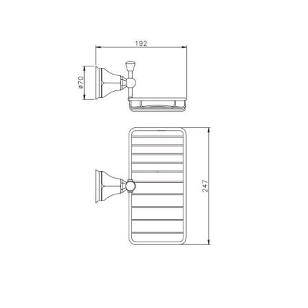 Nicolazzi Teide Chic Полочка-решетка, украшенная камнем, цвет: хром, артикул 1493CR15C