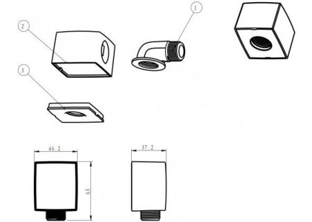 Набор смесителя с гигиеническим душем Aquanet Static 1.03 (с внутренней частью), артикул 00257146