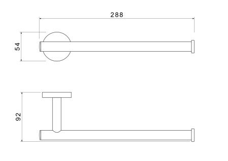 Полотенцедержатель AQUATEK, матовый черный AQ4219MB ОБЕРОН Полотенцедержатель AQUATEK, матовый черный AQ4219MB ОБЕРОН