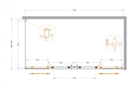 MOLVENO-AH-2/1-170/90-C-Cr-IV Душевой уголок, артикул MOLVENO-AH-2/1-170/90-C-Cr-IV