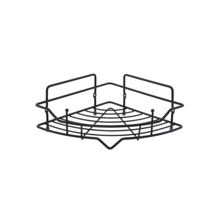 Полка одноярусная угловая Milardo Grid проволока стальная, чёрный матовый (GRICC1BM44), артикул GRICC1BM44