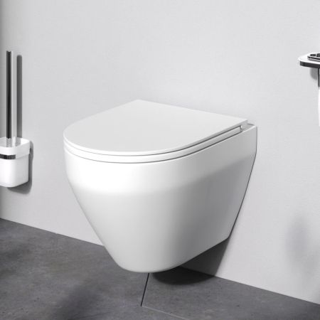 C701700MWSC Spirit V2.0 подвесной унитаз FlashClean с сиденьем микролифт, бел мат, артикул C701700MWSC