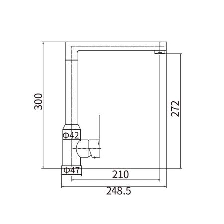 Смеситель для кухни FASHUN A54901, сатин