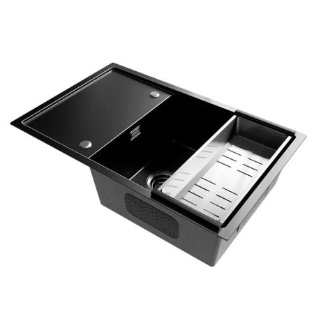 Кухонная мойка Ulgran Steel 780x500, вороненая сталь, артикул US 780-003