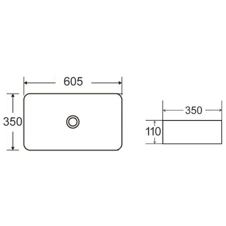 Раковина-чаша Bronze de Luxe 60 1061 Зеленая с золотым ободом