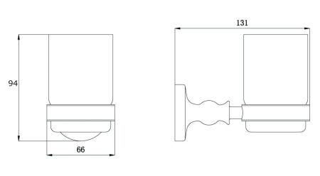 Стакан для зубных щеток Rush Crete CR35310 Бронза, артикул CR35310