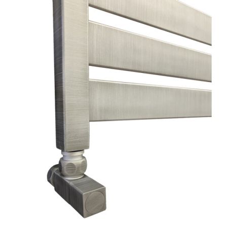 Водяной полотенцесушитель Ника Modern ЛМ 7 80x50 Matt Antique Silver 9 перекладин, артикул ЛМ 7 80/50 Matt Antique Silver с вентилями