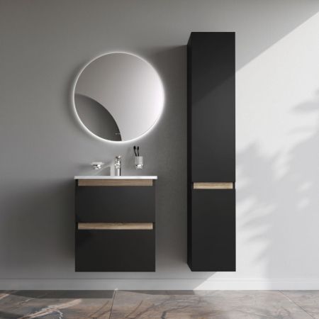 M85AFHX0552BM X-Joy, База под раковину, подвесная, 55 см, 2 ящика, черный матовый, артикул M85AFHX0552BM