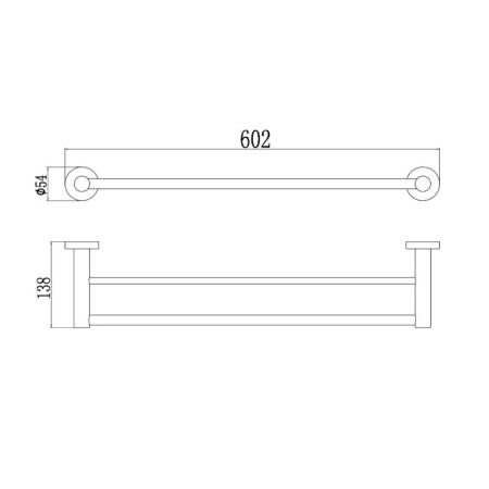 Полотенцедержатель Savol S-005648C, матовое золото