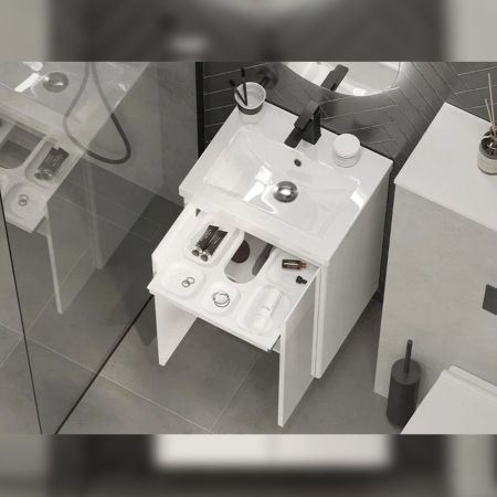 Тумба под раковину подвесная Velvex Klaufs tp.KLA.COM.50.2D, 50 см, артикул tp.KLA.COM.50.2D