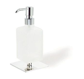 Stil Haus Quid, настольный стеклянный дозатор на ножке, цвет хром