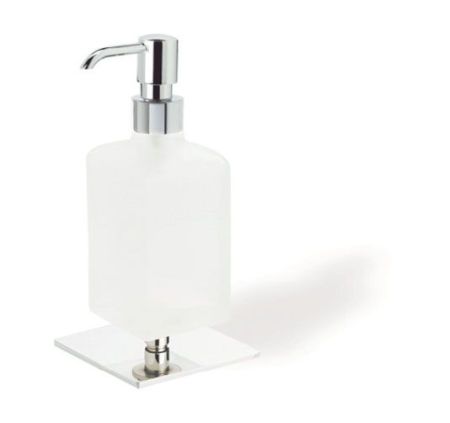 Stil Haus Quid, настольный стеклянный дозатор на ножке, цвет хром, артикул Q30AP(08)