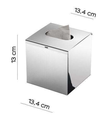 Gedy, емкость для бумажных салфеток, цвет хром, артикул 2002(13)