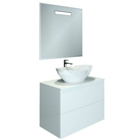 Тумба с раковиной Orange Otto 75 Ot-75TuSTONE+G56 Белая, артикул Ot-75TuSTONE+G56