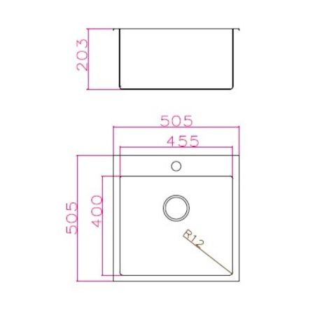 Кухонная мойка Grandex Aqua Elegance 400331, сатин