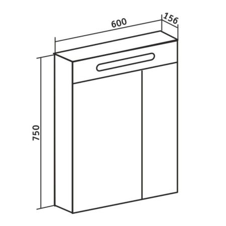 Зеркальный шкаф Runo Парма 60 4620750025847 с подсветкой Белый