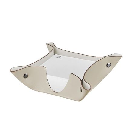 ADJ Подставка для бумажных блоков, 10x10xH4 см., цвет: панна котта/белый, артикул 105.16/10