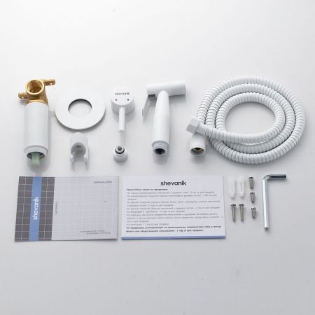 Гигиенический душ со смесителем Shevanik S147C, белый