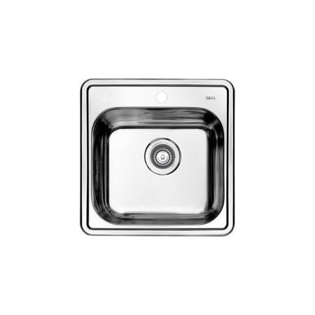 Мойка врезного монтажа с сифоном IDDIS Strit S, нерж. сталь, полир., 485*485 (STR48P0i77S), артикул STR48P0i77S