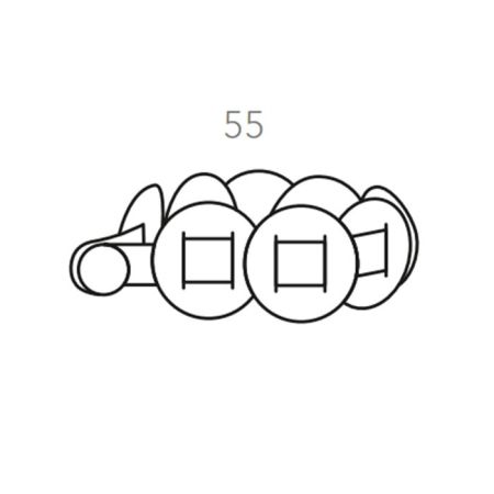 ADJ Клипса для штор Rotonda, 55 см., цвет: шоколад/капучино, артикул 9869.06/04
