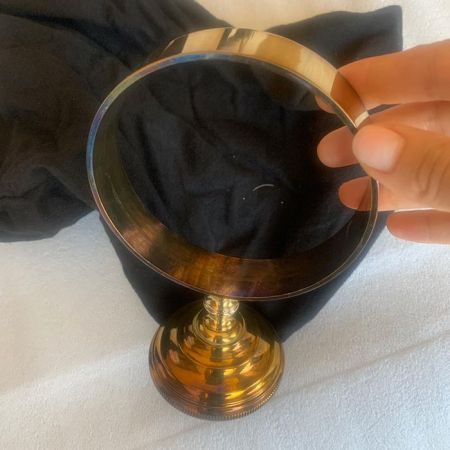 Devon Gemstone Ерш подвесной в керамичнской колбе, цвет держателя  античная латунь, артикул GEM720-OTS