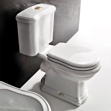 KERASAN Крепление вертикальное для напольных унитазов/биде, цвет золото, артикул 760391