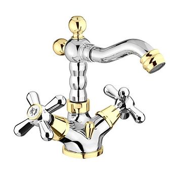 Смеситель для биде Webert Armony AM710402017, хром/золото