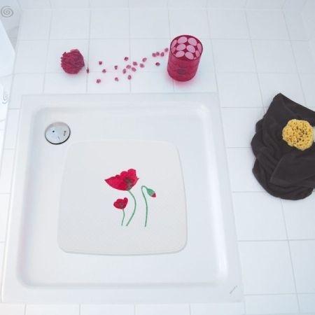 Коврик для душа Ridder Mohn 62210 Белый, Красный