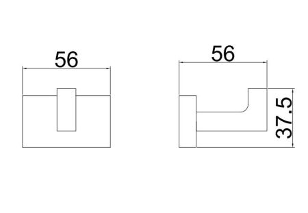 Крючок для ванной комнаты BELZ B90305-1, черный, артикул B90305-1