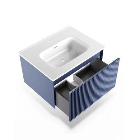Тумба под раковину подвесная La Fenice Terra FNC-01-TER-BG-60, синяя, артикул FNC-01-TER-BG-60