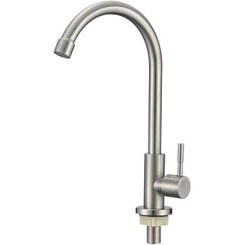 Кран на одну воду Savol S-SUS7002, сатин