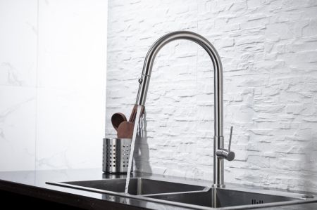 Смеситель для кухни Allen Brau Sprungfeder 5.60002-SS сталь браш, артикул 5.60002-SS