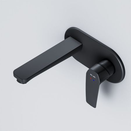 F90A72222 Gem, смеситель д/умывальника, монтируемый в стену, чёрный, шт., артикул F90A72222