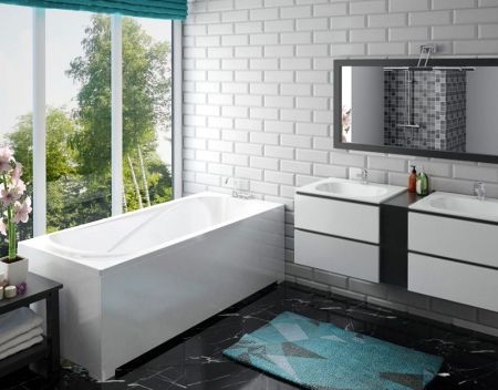 Ванна из искусственного камня Эстет Альфа 170x75 Белая, артикул ФР-00001751