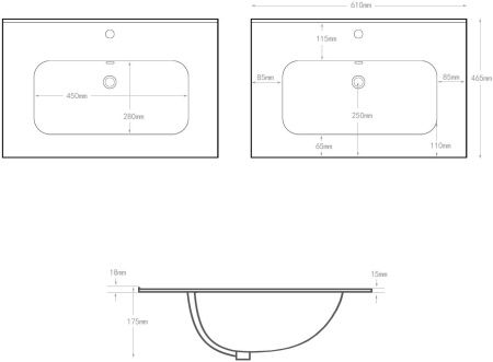 Раковина Aquanet Flat 60 белая Раковина Aquanet Flat 60 белая