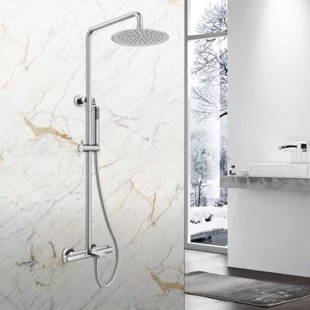 Душевая стойка Vogue VSFS-1V1TCH термостатическая, хром, артикул VSFS-1V1TCH