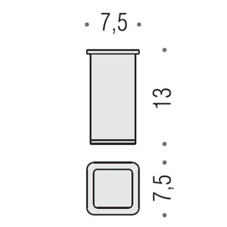 Colombo Lulu Стакан настольный, цвет: хром/матовое стекло, артикул B6241.CR-VAN