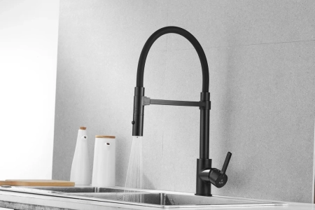 Смеситель для кухни Rose R133H, черный, артикул R133H