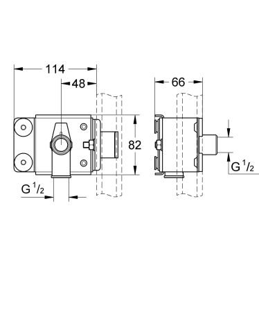 Держатель для смесителей наружного монтажа GROHE Rapid Pro (39065000), артикул 39065000